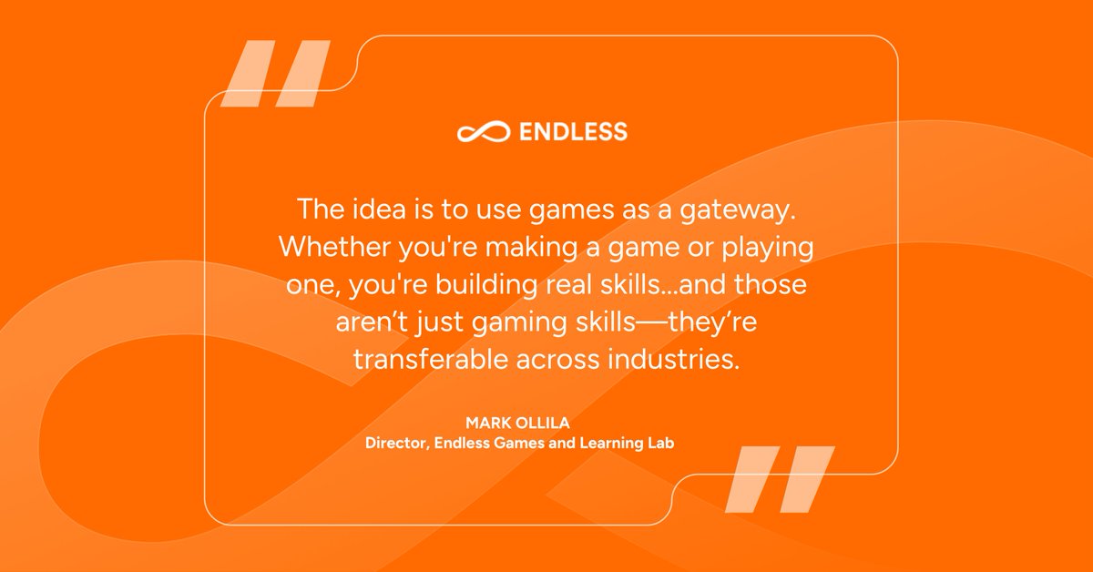 endless_global's tweet image. What if learning started with curiosity &amp;amp; play? At @ASU’s Endless Games &amp;amp; Learning Lab, students gain real-world skills through game design, creativity, &amp;amp; collaboration. Check out our blog to learn more about how this approach is reshaping education. ow.ly/WjlY50Wi4Fi