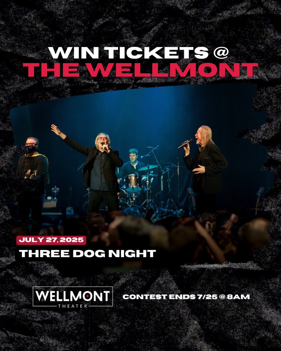 Enter to win a pair of tickets to see <a href="/threedognight/">Three Dog Night</a> in Montclair, NJ on July 27, 2025! Contest ends 7/25 @ 8AM ET.⁠ ➡️ Enter now: gleam.io/3Ze2X/three-do…