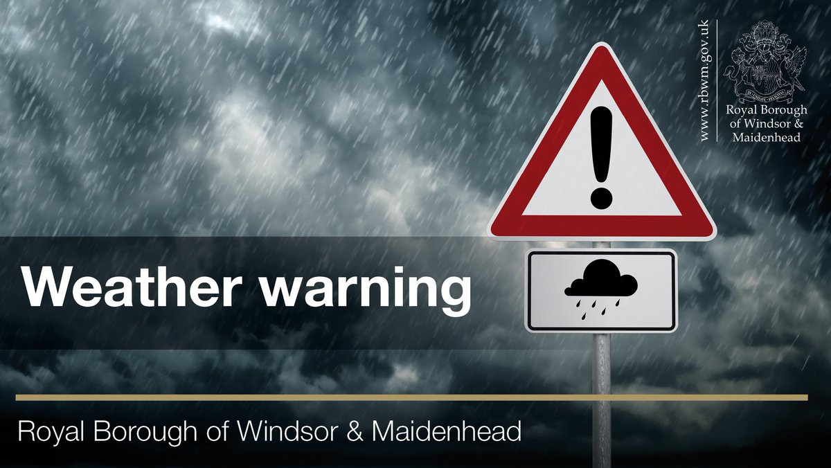 RBWM's tweet image. The Met Office has issued a thunderstorm warning for Friday 18 July and Saturday 19 July orlo.uk/xbOiN
Information on how to prepare for extreme weather, including how to report fallen trees and power lines, is on our website ๐ orlo.uk/ltZTz