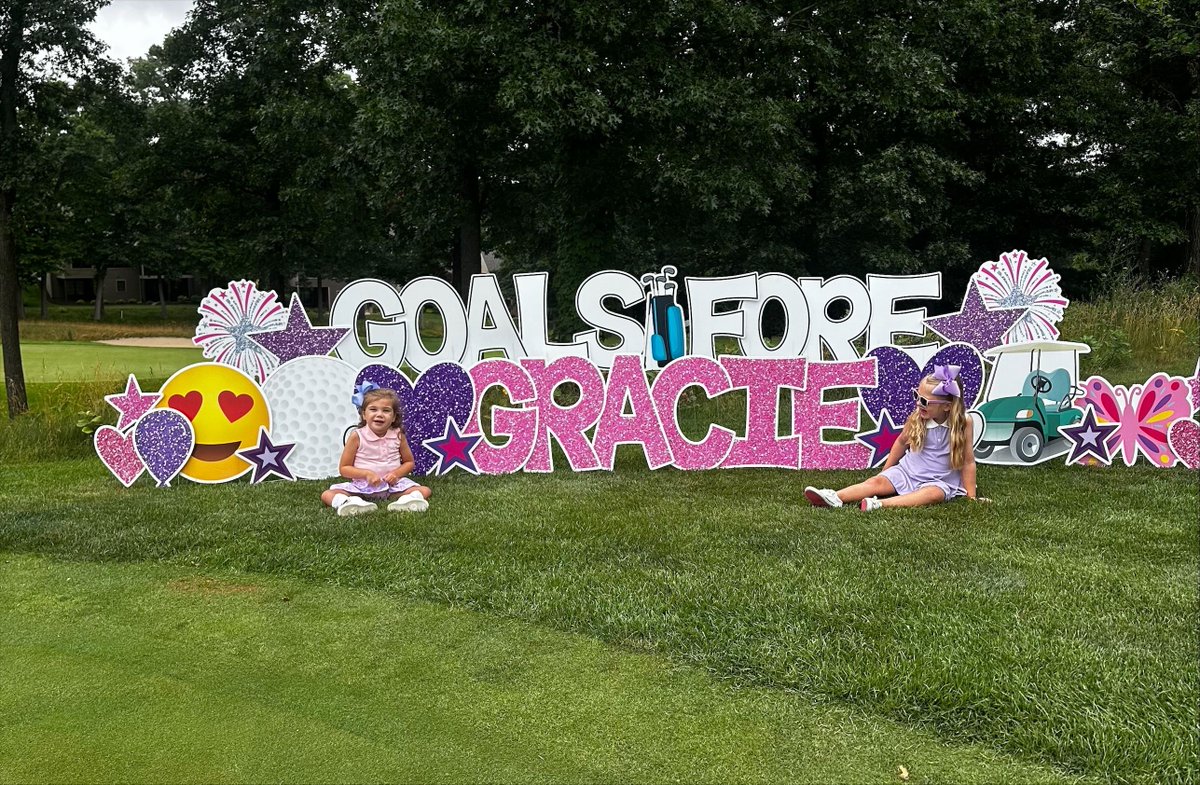 We’re so grateful for families like the Vissers, who pour their hearts into raising awareness and building community through events like last week’s Goals Fore Gracie! 💜 Thank you, too, to IRSF board member—and proud grandfather to twin girls with Rett—Steve Wood for attending!