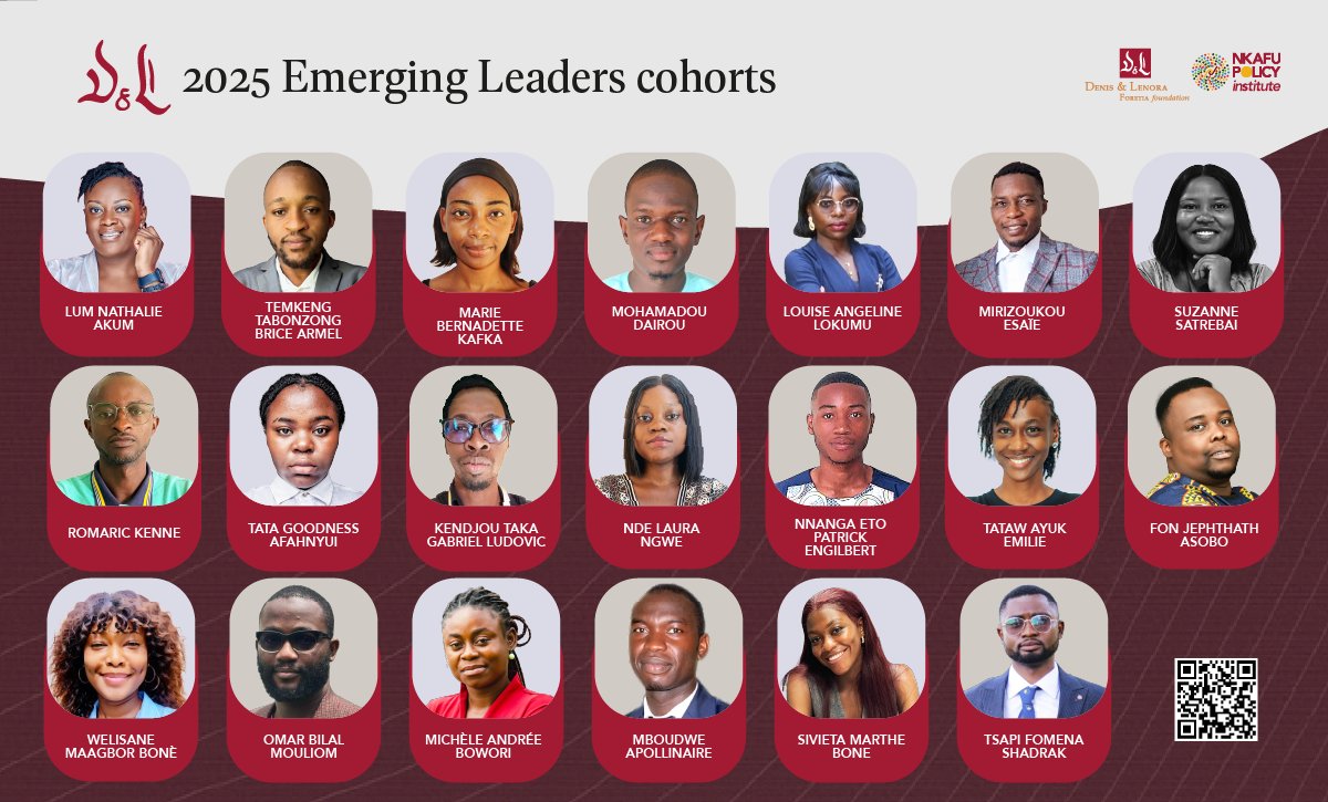 Meet the 2025 Emerging Leaders!
20 bold young Cameroonians under 35 begin a year of action in governance, peace &amp; economic freedom from Aug 4–6 in Yaoundé.
🔗leaders.foretiafoundation.org
#2025EmergingLeaders #Leadership