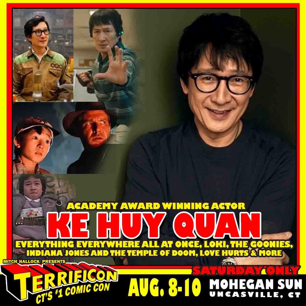 ItsTerrifiCon's tweet image. We are thrilled to announce that TERRIFICON is commemorating its 10th anniversary at Mohegan Sun on August 8-10 as Connecticut's premier comic con by welcoming back our friend, Academy Award-winning actor, KE HUY QUAN, who initially joined us in 2015.
Mr. Quan will be in…