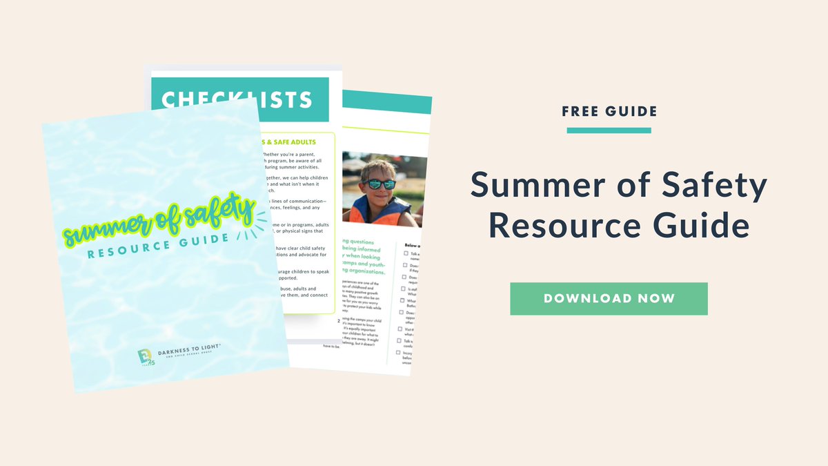 Darkness2Light's tweet image. ☀️ The Summer of Safety continues! One of the most powerful prevention tools? You.
📥 Download our free guide with tips, checklists & convos to help you protect kids all summer long: ow.ly/Lt7U50WqSFE