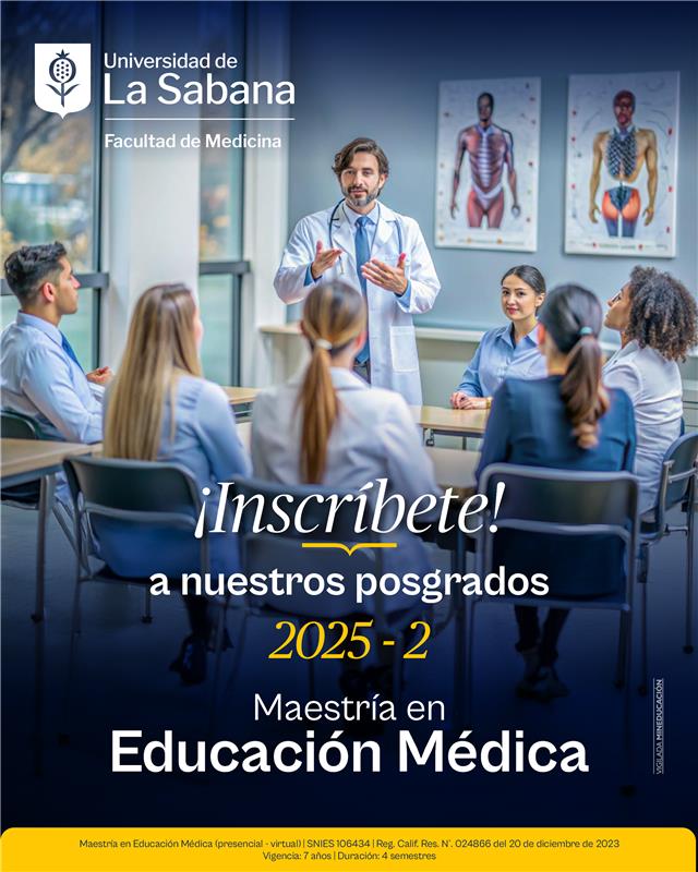 Facultad de Medicina Unisabana (@medicinasabana) on Twitter photo 🩺 ¿Eres profesional de la salud y quieres transformar la educación? Estudia la Maestría en Educación Médica de <a href="/unisabana/">Universidad de La Sabana</a>. Modalidad híbrida, inicio en agosto 2025. ¡Inscripciones abiertas! 👉 bit.ly/educacion-medi… 🩺 ¿Eres profesional de la salud y quieres transformar la educación? Estudia la Maestría en Educación Médica de <a href="/unisabana/">Universidad de La Sabana</a>. Modalidad híbrida, inicio en agosto 2025. ¡Inscripciones abiertas! 👉 bit.ly/educacion-medi…