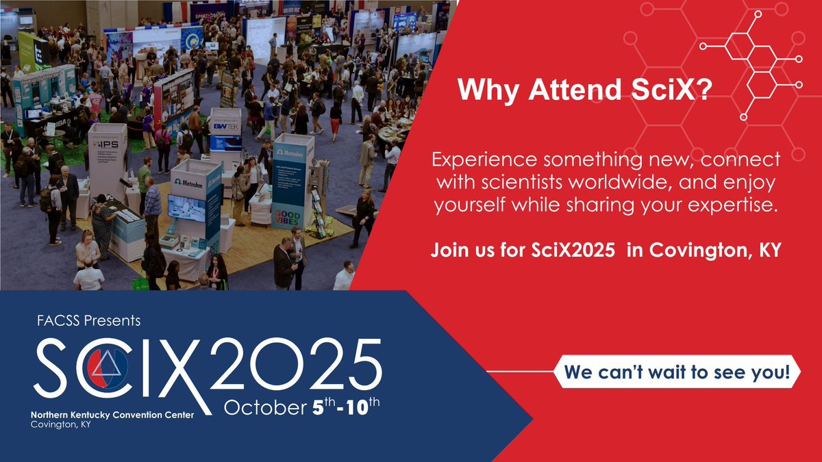 We could not be more excited about SciX2025 Oct. 5-10!  The conference is shaping up to be epic. Do not miss out on our Great SCIentific eXchange!  Our early bird registration deadline is August 15th.

scixconference.org 

 #SciX2025 #FACSS