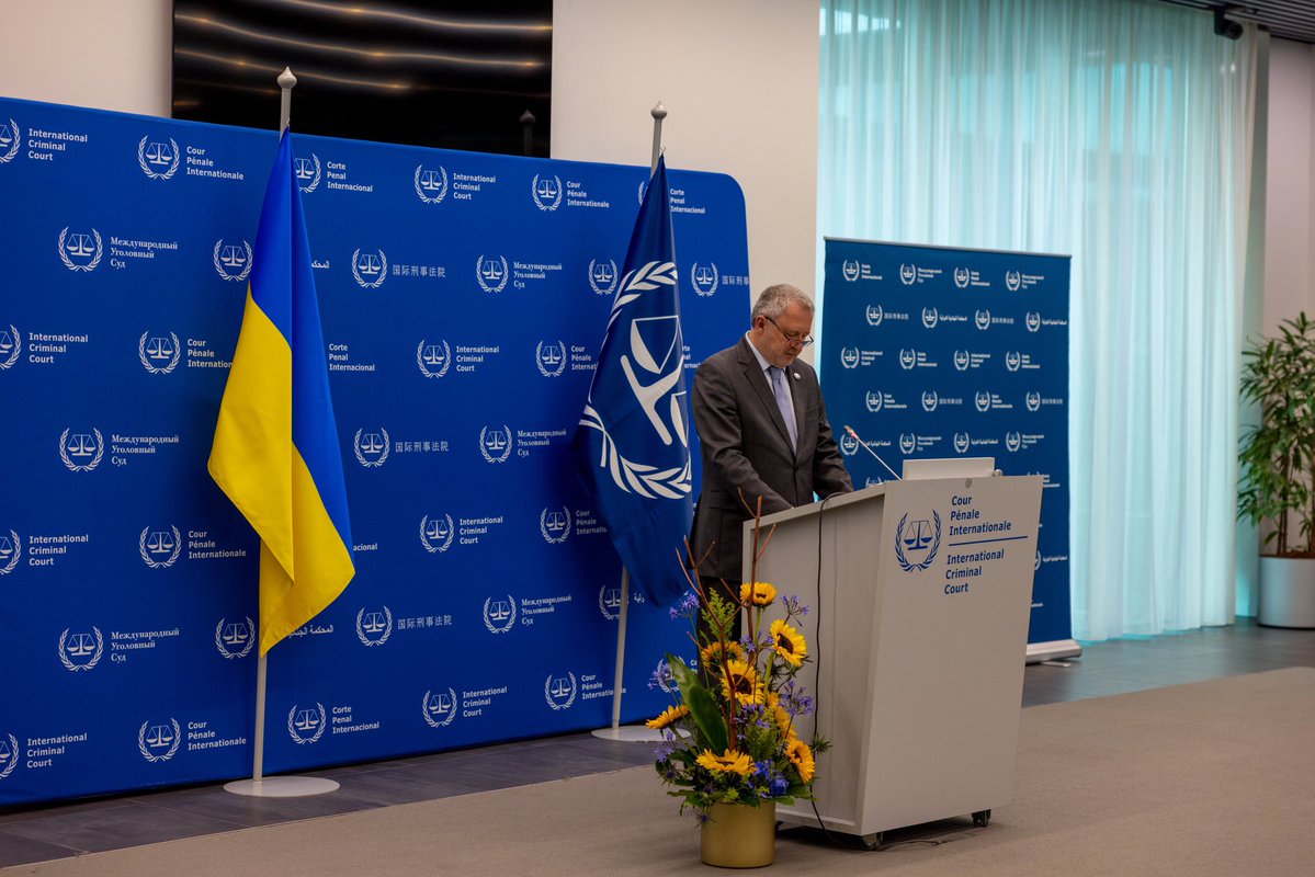 AndriyKostinUa's tweet image. On this 17th of July, as the international community observes International Criminal Justice Day, Ukraine raised the flag of Ukraine at the @IntlCrimCourt as the 125th State Party to the Rome Statute. By raising our national flag, we affirm our commitment to the principles of the…