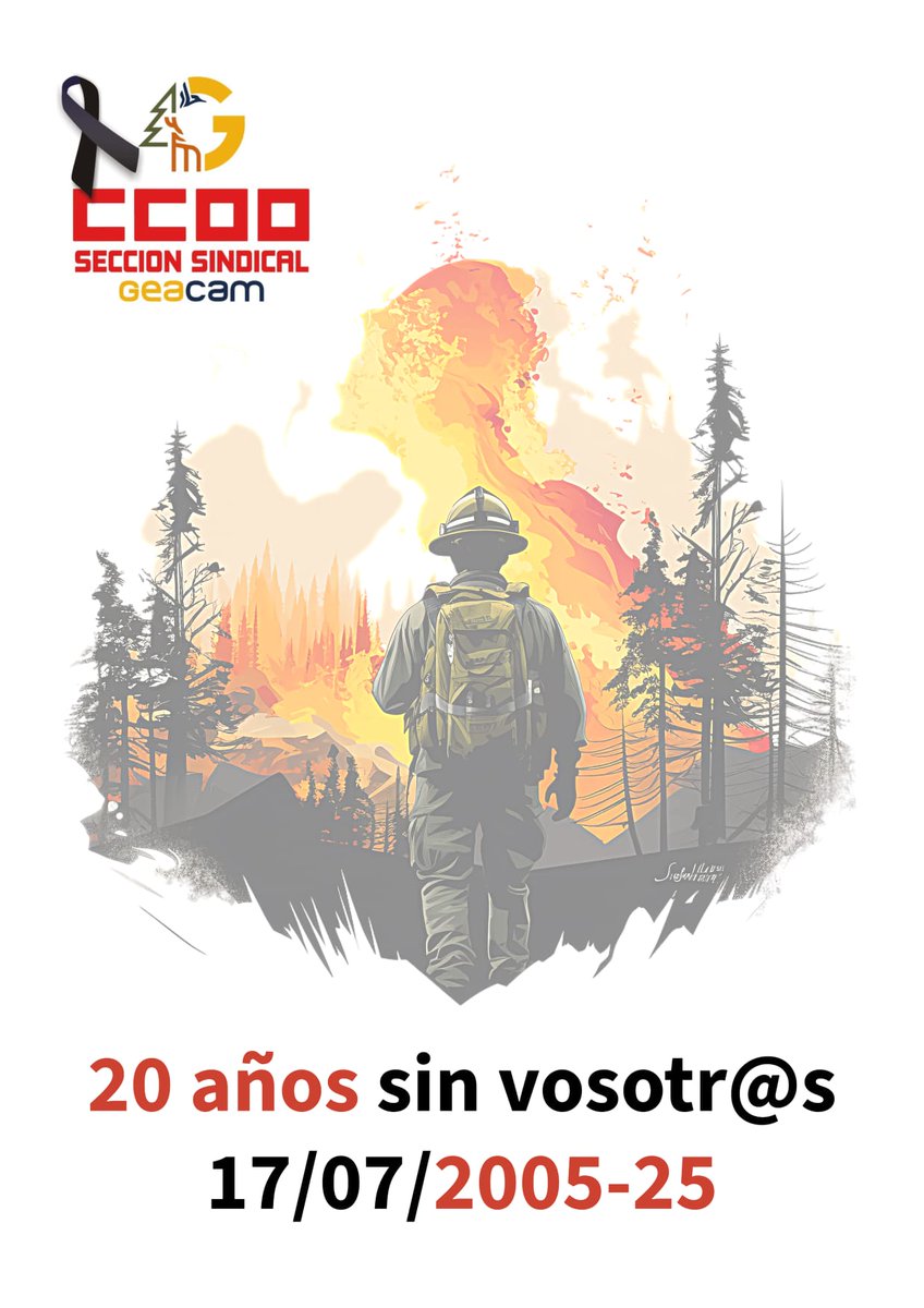 Nuestro mas sincero cariño y respeto a l@s bomber@s forestales que perdieron su vida en la lucha contra el  incendio forestal en La Riba de Saelices.
El tiempo pasa pero no olvidamos.
Que nunca más tengamos que vivir una tragedia como ésta.