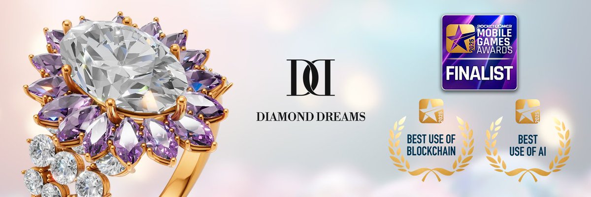 Diamond Dreams (@gfal_diamond) on Twitter photo Diamond Dream’s been shortlisted for Best Use of AI and Best Use of Blockchain at the
<a href="/PocketGamer/">Pocket Gamer</a>'s 2025 Mobile Games Awards!
Industry pros can vote through July 31.
Massive thanks to our community for getting us here 🙏
Check out the finalists: mobilegamesawards.com/the-finalists-… Diamond Dream’s been shortlisted for Best Use of AI and Best Use of Blockchain at the
<a href="/PocketGamer/">Pocket Gamer</a>'s 2025 Mobile Games Awards!
Industry pros can vote through July 31.
Massive thanks to our community for getting us here 🙏
Check out the finalists: mobilegamesawards.com/the-finalists-…