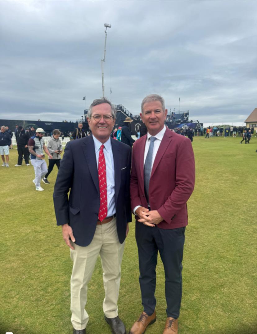 USAmbUK's tweet image. Dunluce Links @royalportrush is one of the most challenging golf courses in the world. It’s also one of the most beautiful. @USAmbIreland Edward Walsh and I joined tens of thousands of fellow Americans at the 153rd @TheOpen Championship to cheer on our golfers!