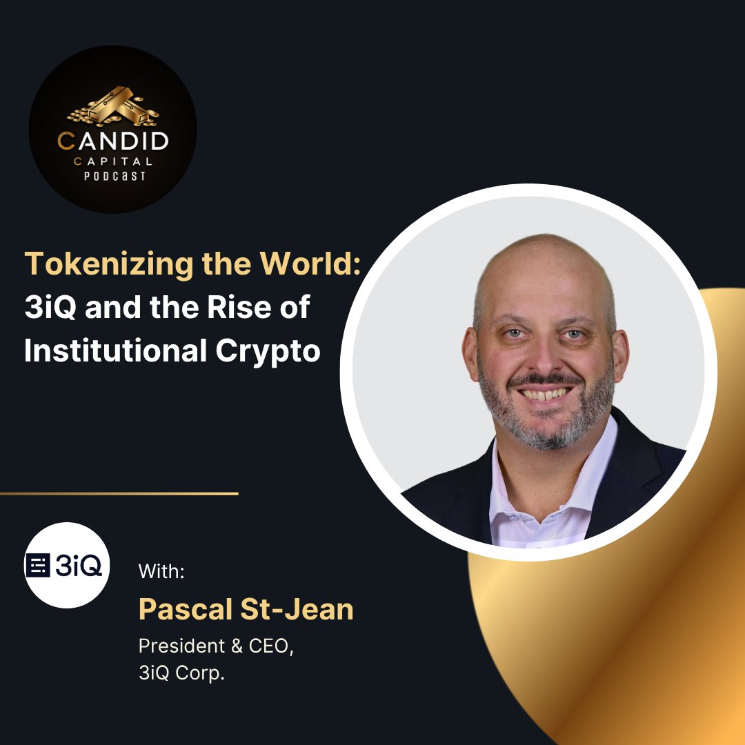 3iq_corp's tweet image. In the latest Candid Capital Podcast, our President & CEO Pascal Saint-Jean shares his journey into the world of Bitcoin and digital assets, and 3iQ’s evolution in the digital asset space. From the importance of regulatory frameworks to tokenization and financial inclusion,…