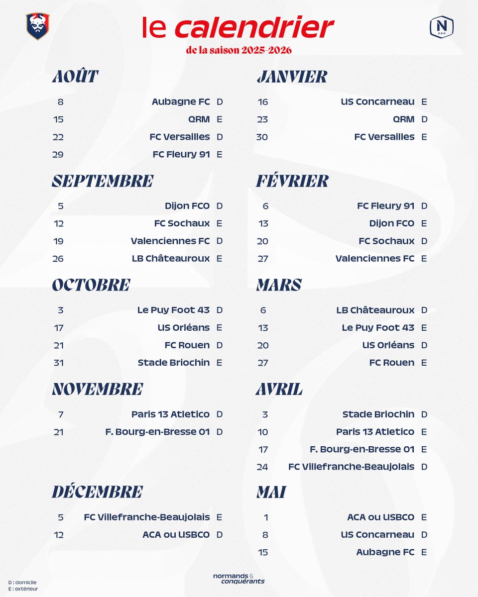 SMCaen's tweet photo. Le calendrier 25/26 est disponible 🗓️

#SMCaen #TeamSMC https://t.co/jUxENGVfwB