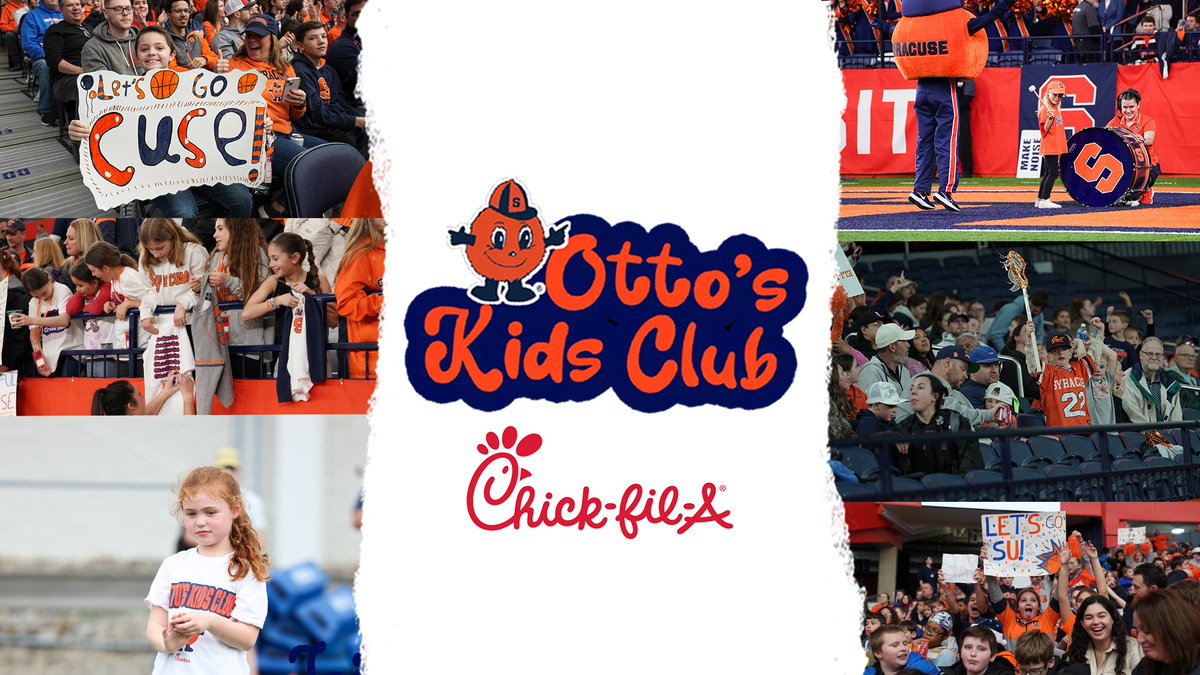 CusePromos's tweet image. The perfect club for your little Orange! 🍊 🧒
Register your 12 and under fan now for Otto’s Kids Club. Pick your membership level and get ready for a season full of fun, memories, and Syracuse spirit! Head to cuse.com/kidsclub for more info and registration.