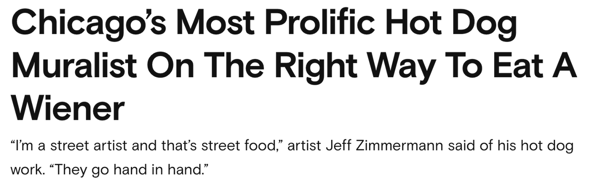 🌭Hotdog art comes naturally to <a href="/jazimart/">Jeff Zimmermann</a>. Our grandfather owned Zimmy's Hotdog Stand on South Western. After school @ignatiuschicago, Augie Zimmermann's 3 sons worked for free hotdogs &amp; "a place to live." Today, Chicago #publicartist, Jeff Z includes this homage in his