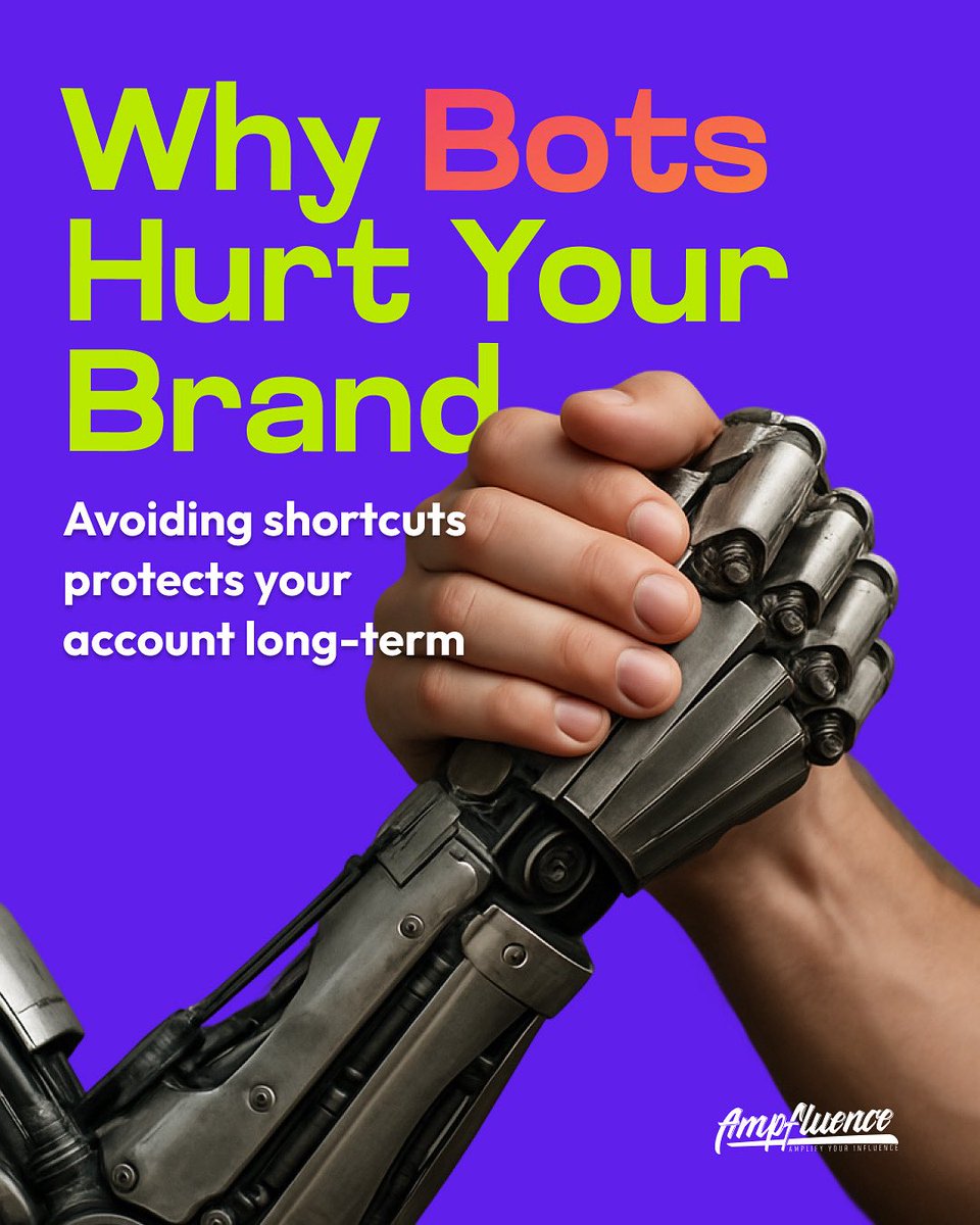 Using bots or shady tools might promise fast growth but they kill engagement and risk bans. 🚫 

That’s why we use 100% human-powered strategies. The results? Safer, stronger, and more sustainable growth. 🚀✨🤝

#organicgrowth #socialmediamarketing #ampfluence