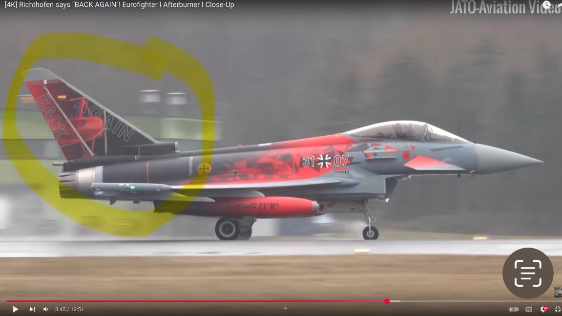 FWarweg's tweet image. “Zeitenwende” geht bei @Team_Luftwaffe so:
Das Taktische Luftwaffengeschwader 71 „Richthofen“ mit Sitz in Wittmund wirbt jetzt für die Kampfkraft seiner Eurofighter mit der Schaulackierung und dem Slogan “Back Again".
Was könnte bei dem Slogan und dem “Traditionsnamen” in…