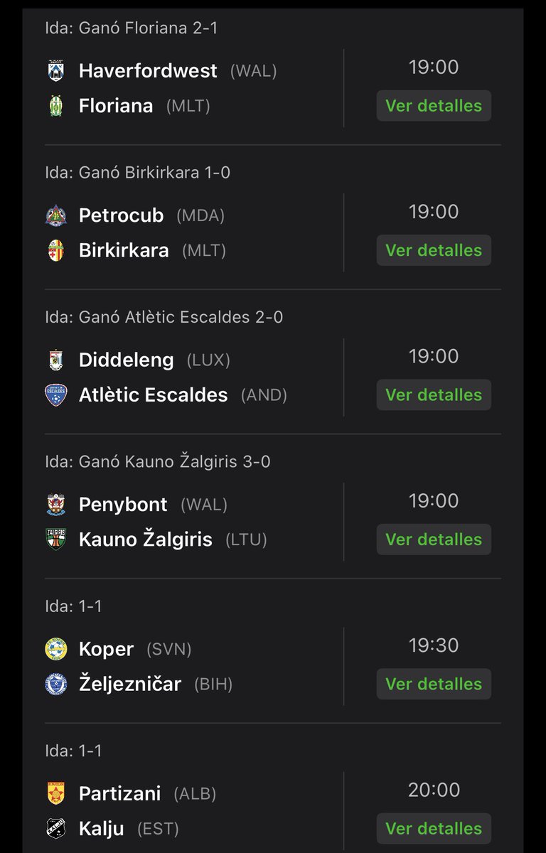 ConferenceESP's tweet image. 🟢 Jueves de partidos de vuelta de la R1 de #UECL. Los horarios de cada partido, en las fotos de debajo.