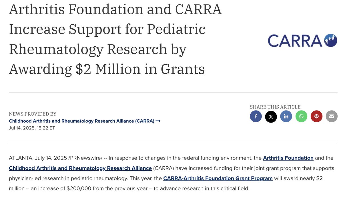 rutgersifh's tweet image. Congratulations to IFH pharmacoepi researcher, Dr. Daniel Horton, who was awarded a CARRA-Arthritis Foundation grant to support his research on juvenile idiopathic arthritis medication prescribing! @carrainc
prn.to/44OrBdW