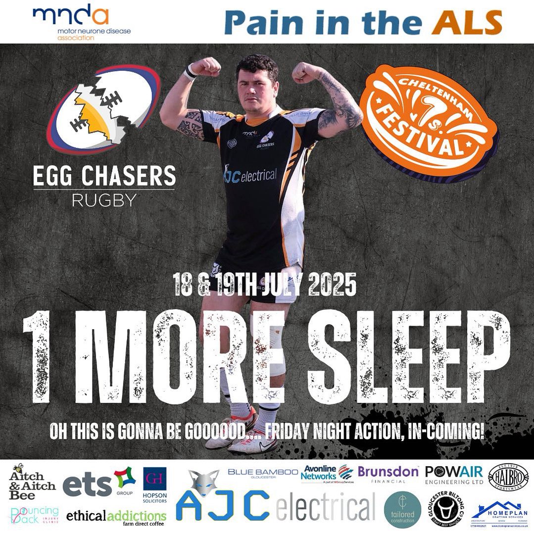 EggChasersXV's tweet photo. Now it’s getting real…. Friday night action almost upon us. We’re stoked and can’t wait to get it on, all in aid of our #MND charities.
If you haven’t got your tickets yet, there’s still a few left via our website https://t.co/HMUgg6AhHm
#weareeggchasers #forcrispy https://t.co/pj0RHavHxZ