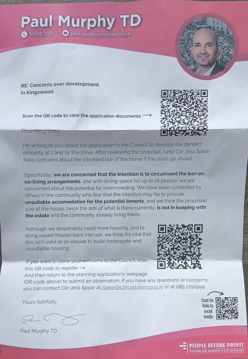 BarrettNatP's tweet image. "When migrant rights are under attack..." Stand back, if it's where you live or near the private school you went to. - Paul Murphy TD.