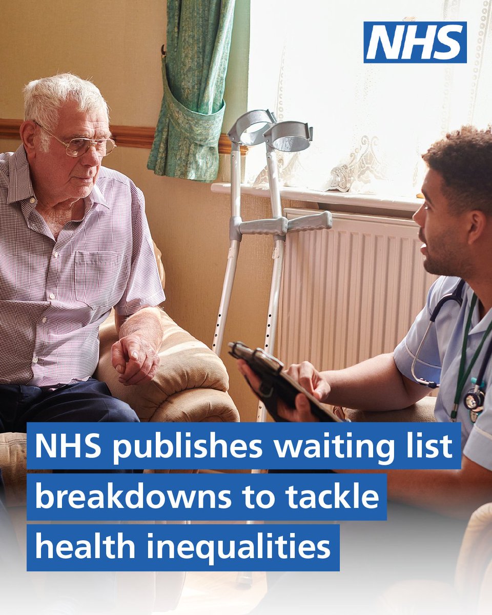 NHSEngland's tweet image. For the first time, new NHS data breaks down who is waiting for care – helping us spot and tackle unfair variations.
It shows patients in more deprived areas and some ethnic groups are more likely to face longer waits.
ℹ️ england.nhs.uk/2025/07/nhs-pu…