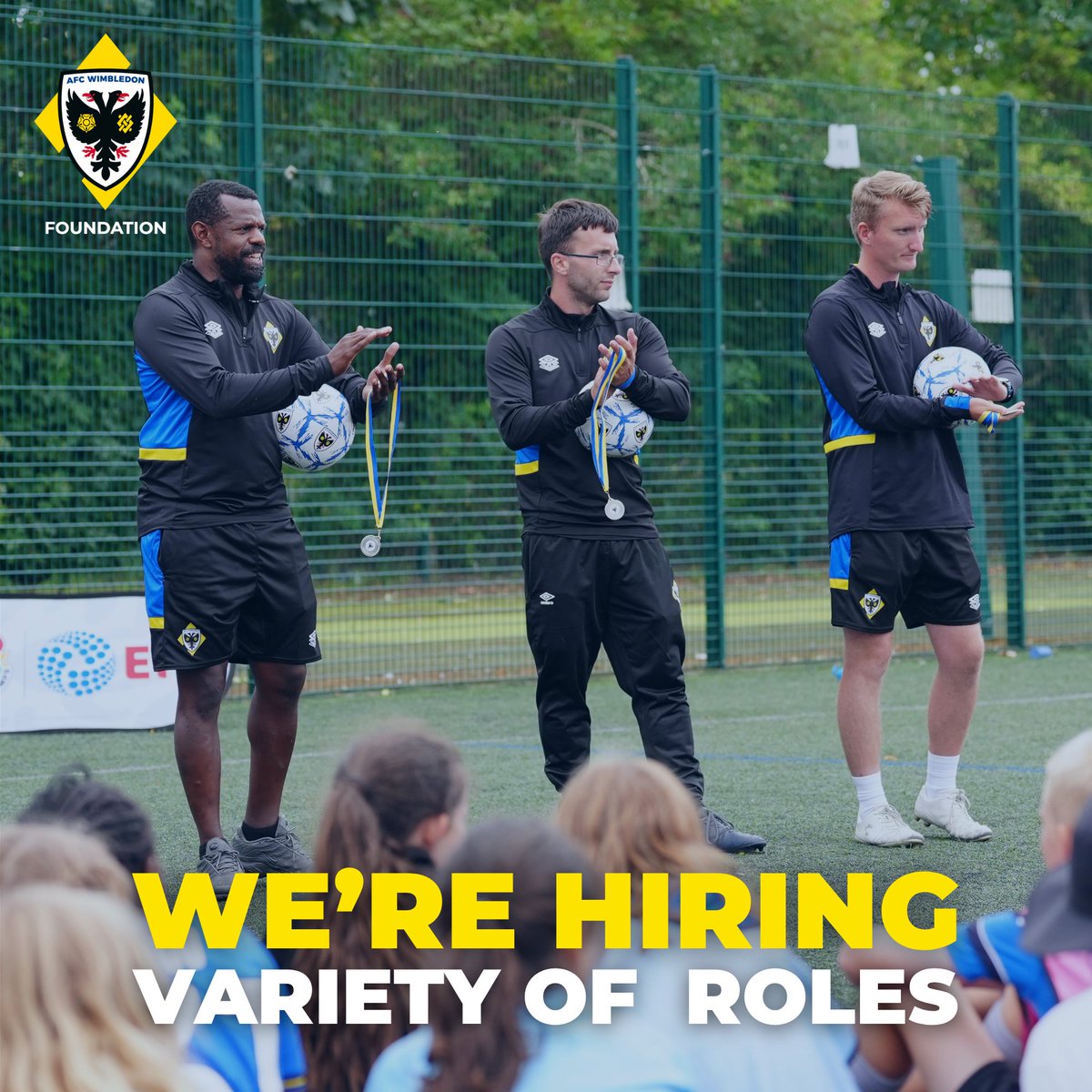 AFC Wimbledon Foundation (@afcw_foundation) on Twitter photo AFC Wimbledon Foundation are looking to grow our ambitious team, with a number of roles available:
- Senior Fundraising & Engagement Officer
- Foundation Trustee (Voluntary)
- Project Officer - Women & Girls Football
- Sessional Coaches
π tinyurl.com/ydpsk7zk
#AFCW π‘π΅ AFC Wimbledon Foundation are looking to grow our ambitious team, with a number of roles available:
- Senior Fundraising & Engagement Officer
- Foundation Trustee (Voluntary)
- Project Officer - Women & Girls Football
- Sessional Coaches
π tinyurl.com/ydpsk7zk
#AFCW π‘π΅