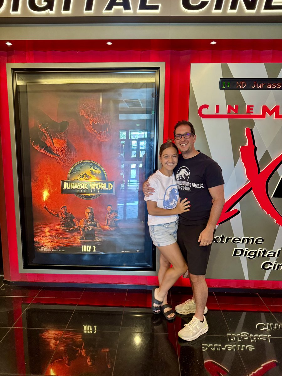 NickSSantucci's tweet image. Alexis and I saw @JurassicWorld: Rebirth on the IMAX screen and it was epic. I already want to go see it again, maybe ten more times.