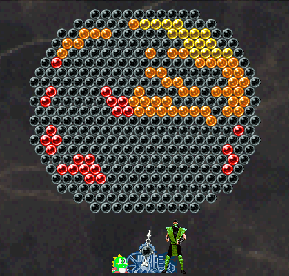 GohBilly1's tweet image. I tried making the Mortal Kombat dragon with Puzzle Bobble/Bust-A-Move bubbles.