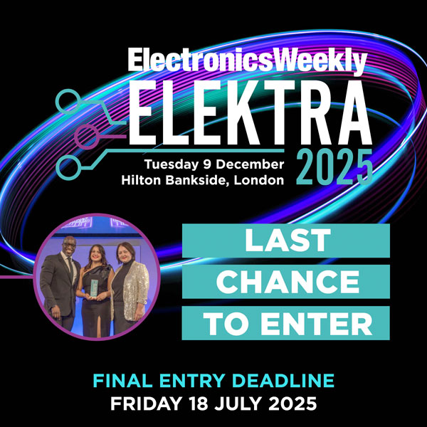 ElectronicsNews's tweet image. #ElektraAwards entries close tomorrow! 🌟🏆⏳

Submit your innovative product or contribution to the #electronics industry for global recognition! 

Don&apos;t miss out - enter here: bit.ly/ElektraCategor…