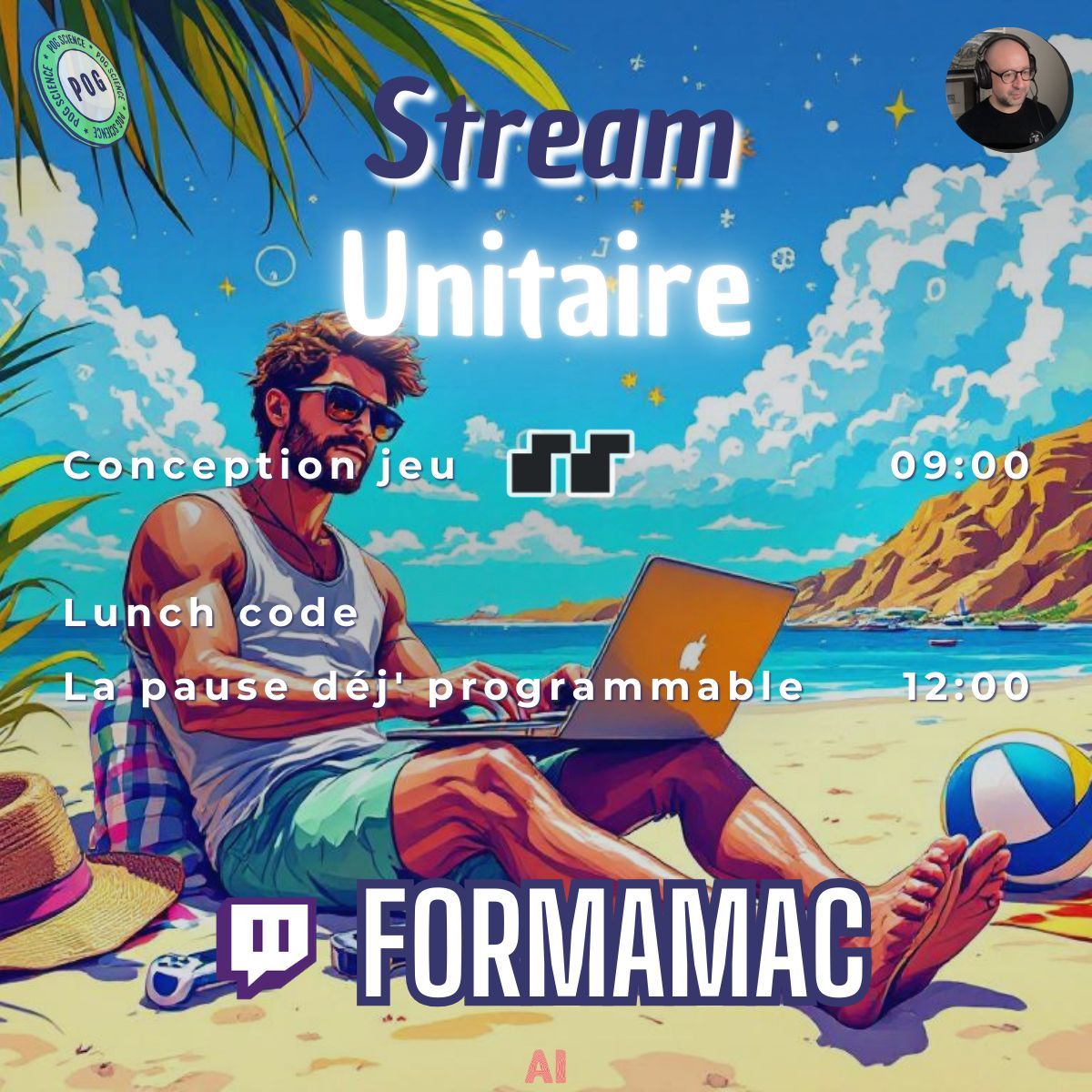 PogScience's tweet image. 🍎 Demain 9h, c&apos;est #streamunitaire consacré à coder un jeu avec #codédex chez Formamac puis #LunchCode

➡️ twitch.tv/formamac

#twitch #vulgarisation #code