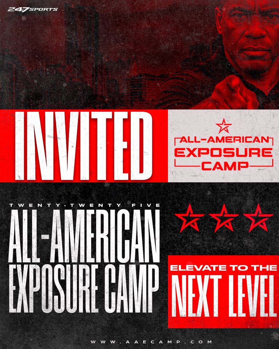 TspoonJr2523's tweet image. Blessed to receive an invite to the All-American Exposure Camp 🙏🏾💯 #AllAmerican
@king_doerue @247Sports @806hsscmedia @LeeAnnHerringRW @CSAPrepStar @TXRecruits @TXTopTalent @247Sports @TFloss32 @Rivals @On3sports @THSRebels @JVNYLFILMS @UltraPreps @BallCoachHP @ELITE_HSFB…