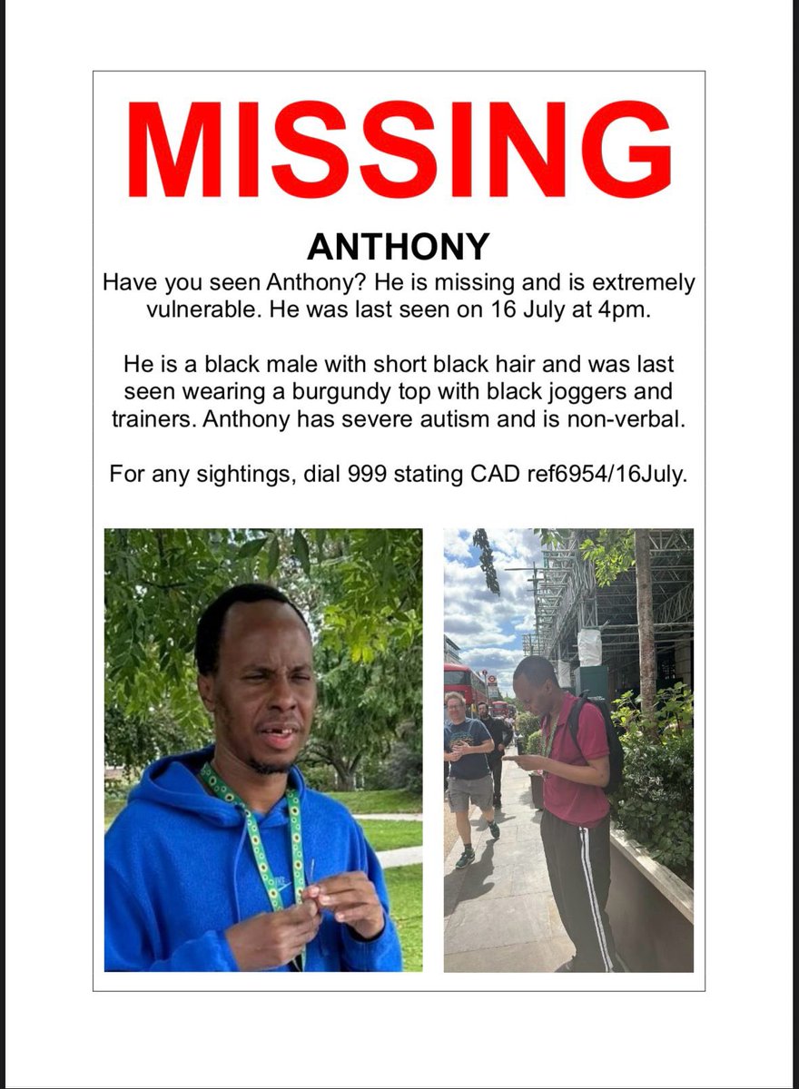 Nabukeera's tweet image. Asking for your help to find Anthony who is missing. He is extremely vulnerable 👇🏿
