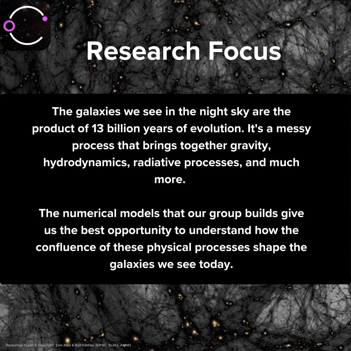 CosmicAI_Inst's tweet image. Meet Paul Torrey - a Professor of Astronomy at UVA focused on understanding the physics that drives galaxy formation. His research group builds models of the Universe that let us question what we think we know about Dark Matter, and how it impacts what we see in the night sky.