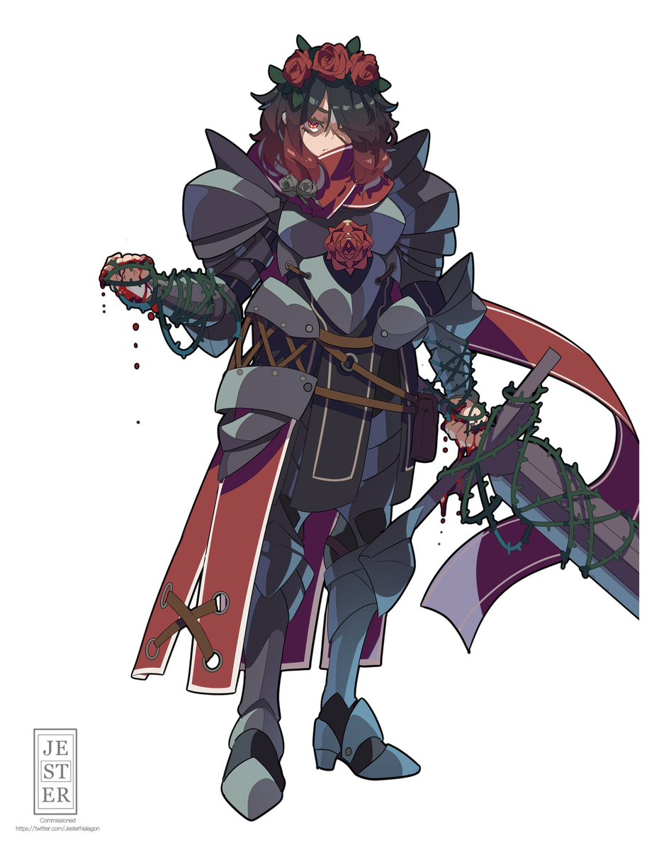 JesterNalagon's tweet image. Commission done! Thank you so much! @ToWearMidnight ୧( ಠ Д ಠ )୨