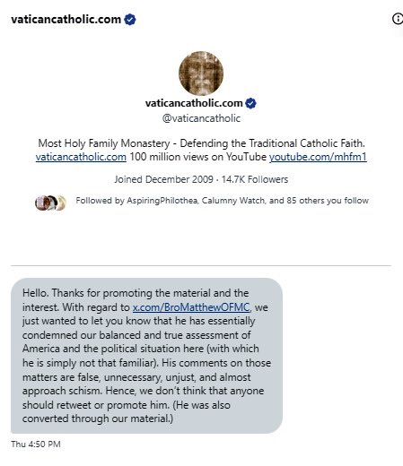 badatcatholic's tweet image. It’s true, failure to share our beliefs about America makes you a schismatic