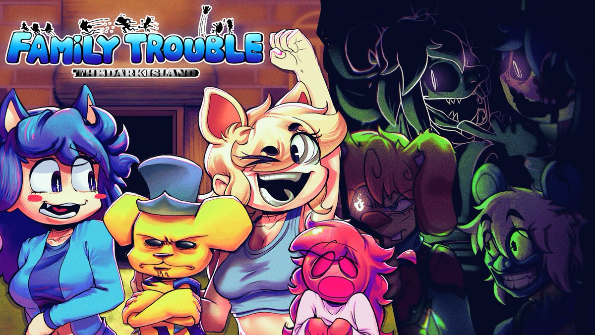 "You can see the island... but the darkness has yet to come." The official game page for Family Trouble: The Dark Island is now live.
Early Access is available (here) since this post is timed when i sleeping
gamejolt.com/games/thedarki…
(art by <a href="/BonBunArtist/">Nowhere Bunny 🇵🇭 | COMMS OPEN(3/6)</a> )
 #IndieGame #EarlyAccess