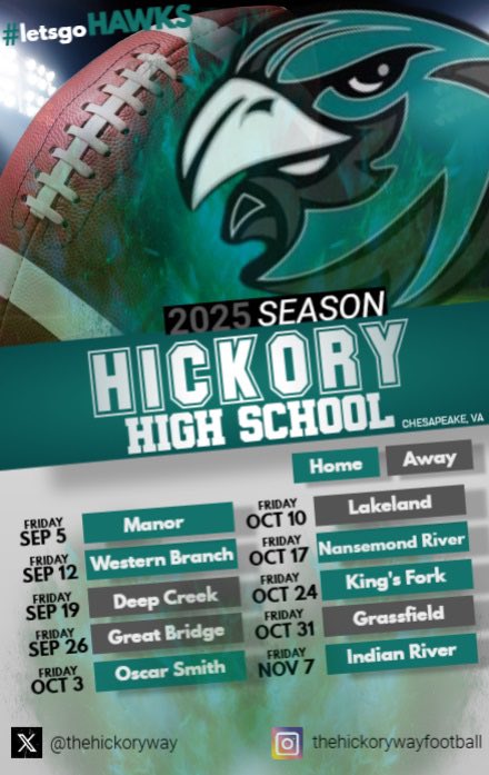 Evan White (@23evanwhite23) on Twitter photo Countdown to Kickoff: 5️⃣0️⃣ Days‼️
Another day closer to the first game of the season. Working hard with Coach <a href="/donnelllbrown/">Donnell Brown</a> and all of the <a href="/thehickoryway/">Hickory High School Hawk Football</a> Coaching Staff. We will be more than ready for those Friday night lights come September 5.
Let my game, honor His name Countdown to Kickoff: 5️⃣0️⃣ Days‼️
Another day closer to the first game of the season. Working hard with Coach <a href="/donnelllbrown/">Donnell Brown</a> and all of the <a href="/thehickoryway/">Hickory High School Hawk Football</a> Coaching Staff. We will be more than ready for those Friday night lights come September 5.
Let my game, honor His name