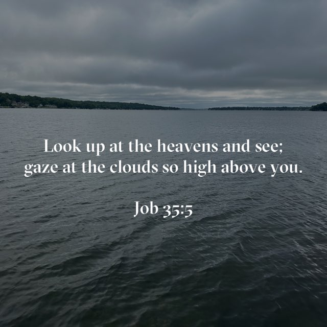 ScottWalker's tweet image. Look up at the heavens and see; gaze at the clouds so high above you.
Job 35:5