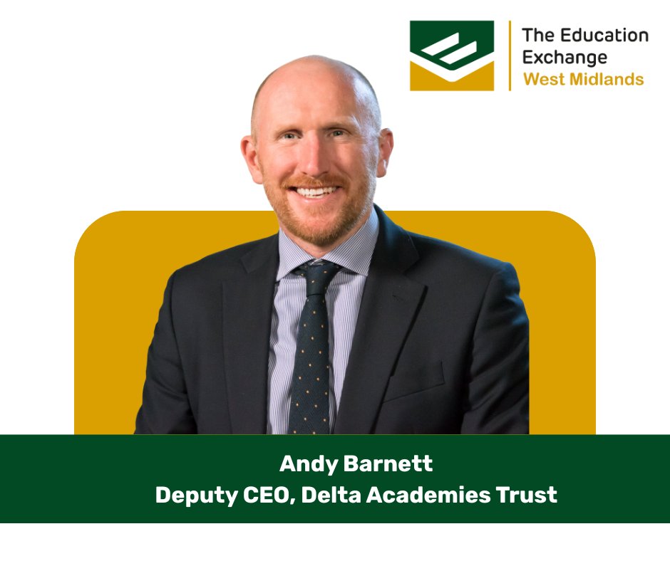 EduExWestMids's tweet image. We are thrilled to announce Andy Barnett Deputy CEO @DeltaTrust_Org  will be speaking at our first Education Exchange West Midlands Conference on 25th - 26th September 2025. Get your tickets now through this link: lnkd.in/eyVeRArs