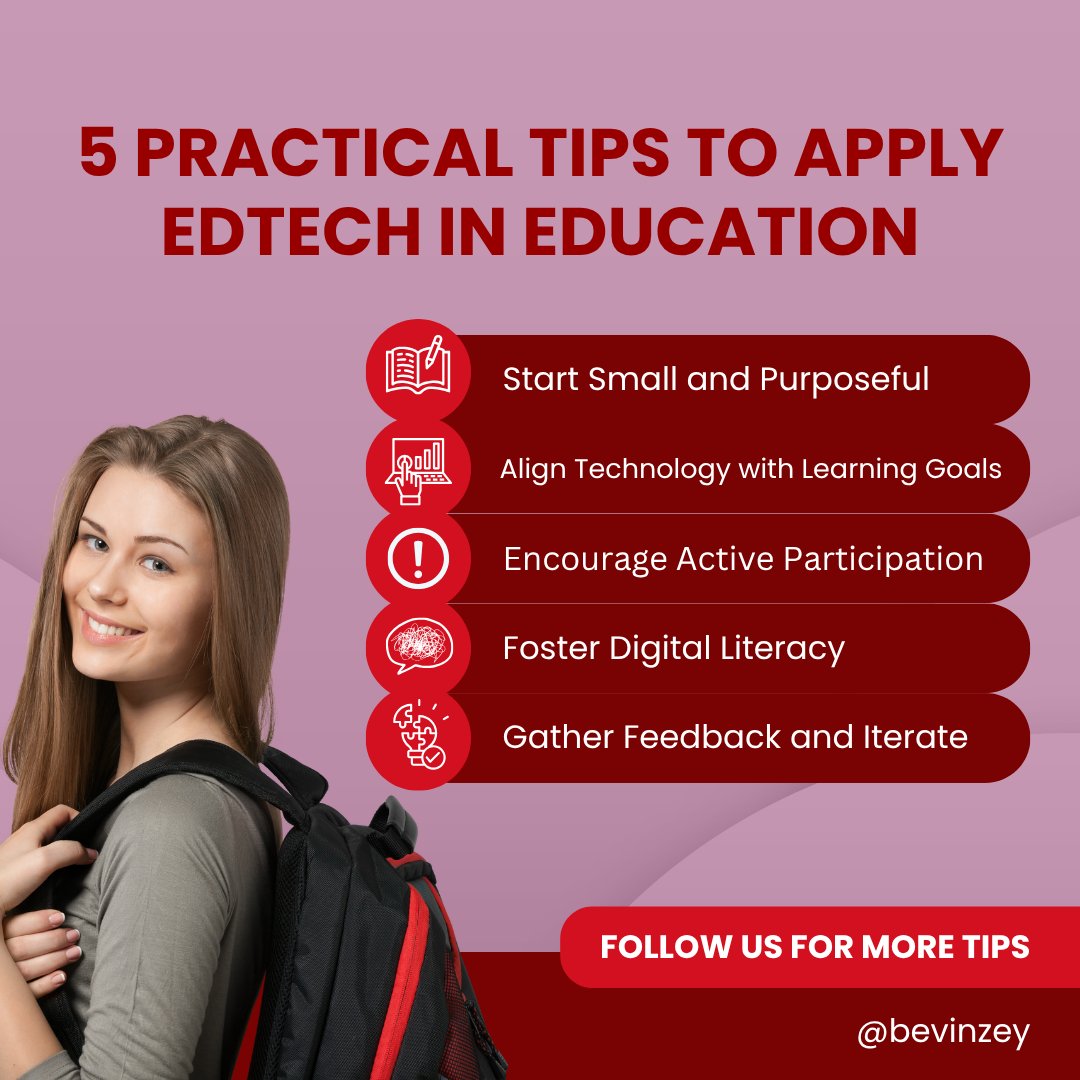 bevinzey's tweet image. EdTech isn’t just tech — it’s a teaching strategy.
 When applied practically, it boosts engagement, simplifies learning, and supports better outcomes.
 #edtech #educationtools #teachingsuccess #digitalclassroom #futureoflearning #techinclassroom