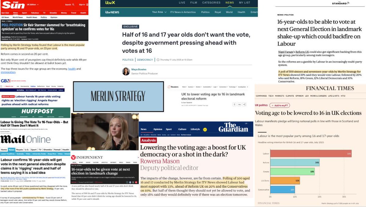 Scarlett__Mag's tweet image. Great to see the @StrategyMerlin x @itvnews poll of 16/17 year olds covered across so much of the media