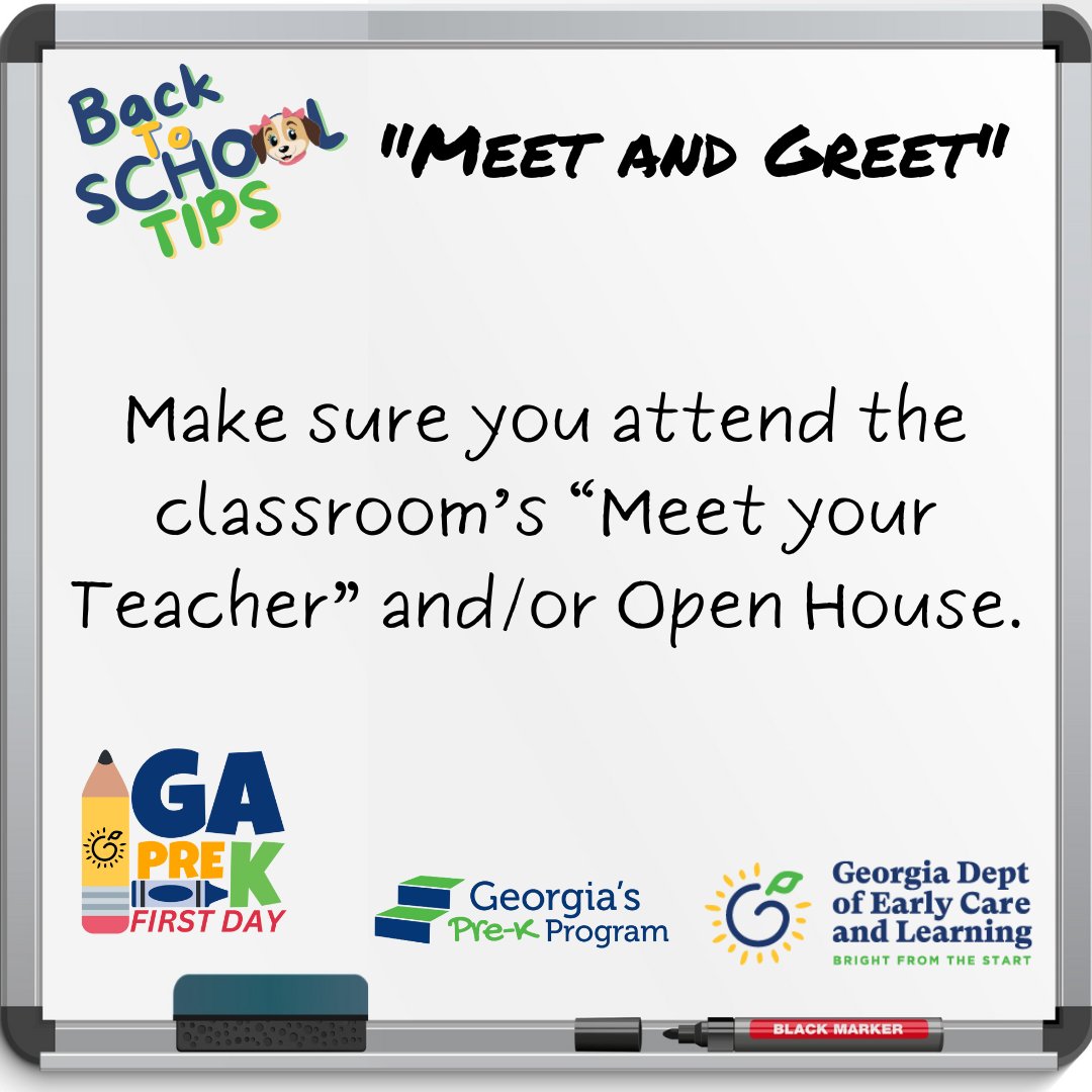 Bright from the Start (@gadeptearlycare) on Twitter photo Here is a tip for a great #GaPreKFirstDay. Follow along with DECAL social media as we give tips for a GREAT #GaPreKFirstDay. #prek #parents #teachers #prekteacher #earlyeducation #Georgia #educate #schooldays #firstdayofschool Here is a tip for a great #GaPreKFirstDay. Follow along with DECAL social media as we give tips for a GREAT #GaPreKFirstDay. #prek #parents #teachers #prekteacher #earlyeducation #Georgia #educate #schooldays #firstdayofschool