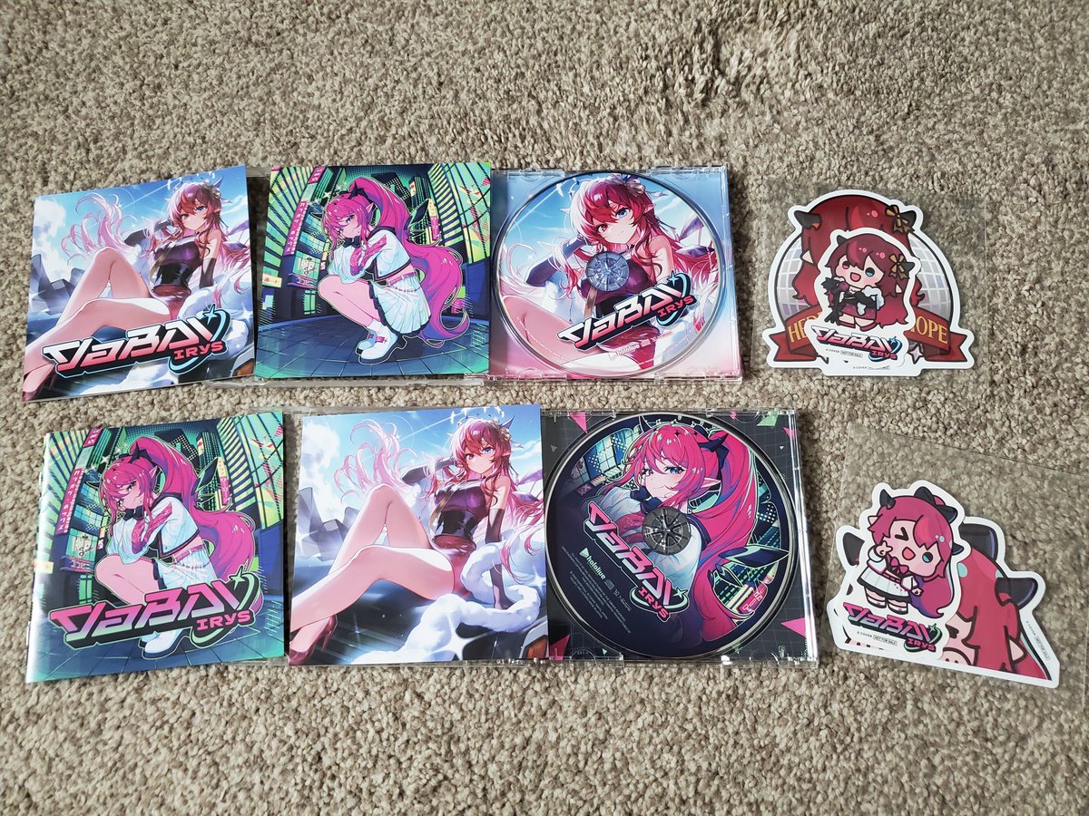 K_Davion's tweet image. Just received IRyS new EP today! Unfortunately no signature for me this time but jacket arts are soo pretty and I really love them! Ordered another set of YaBAI CD with other stuff so they will arrive really late, hope I could get a signed one next time🙏💎
#MerchRyS #YaBAI