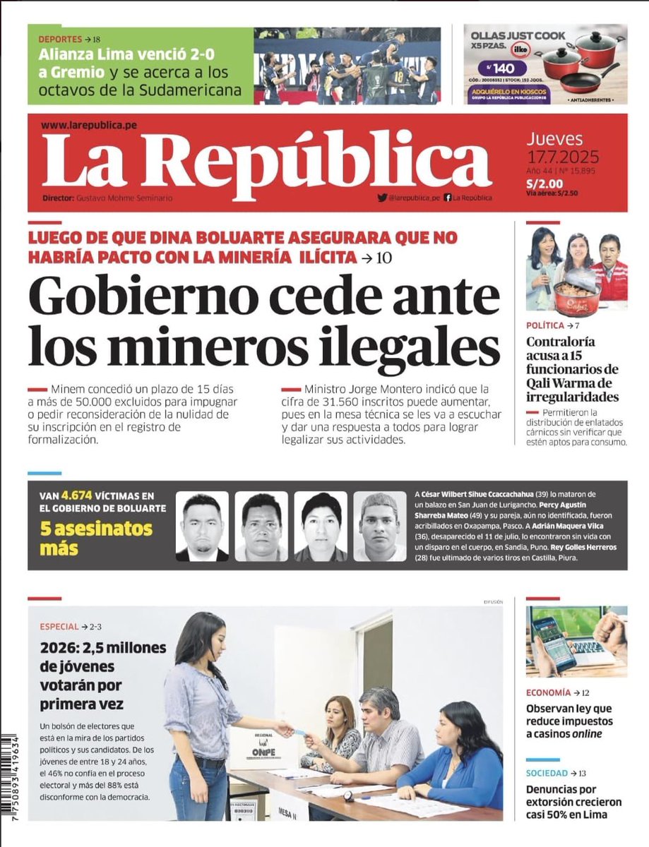 ivancio4's tweet image. ¿“Gobierno cede”?
Lamento decirle a los amigos de La República que el Gobierno no “cede” (¡espero no ceda!)
De acuerdo a ley la interposición de los recursos (a un trámite administrativo) es de 15 días.
Señores, por favor construyamos diálogo y seamos lo más objetivos posibles.…