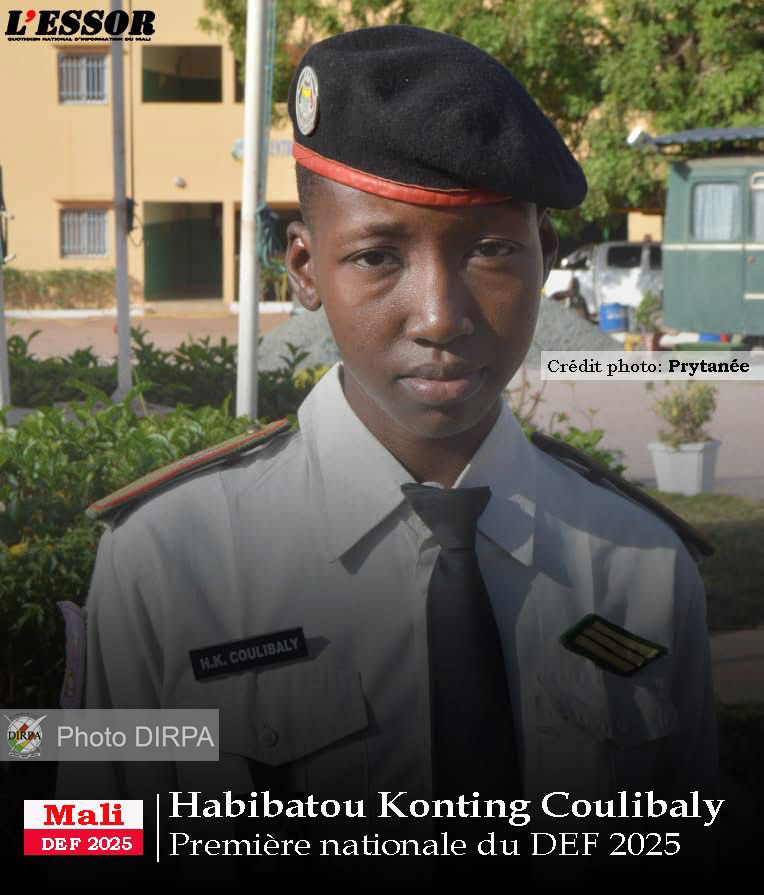 DirpaFa's tweet image. MALI-EDUCATION-FAMA
L'élève du Prytanée Militaire de Kati, Habibatou Konting COULIBALY devient la première nationale du Diplôme d'Études Fondamentales (DEF) session de juin 2025 avec une moyenne de 18,72/20