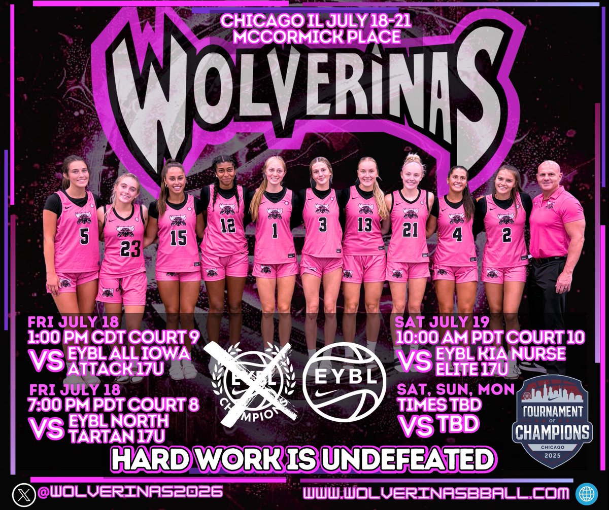 Wolverinas Basketball U17 (@wolverinas2026) on Twitter photo The U17 Wolverinas are back in action this weekend in Chicago at the NIKE EYBL TOC!
<a href="/NikeGirlsEYBL/">Nike Girls EYBL</a> The U17 Wolverinas are back in action this weekend in Chicago at the NIKE EYBL TOC!
<a href="/NikeGirlsEYBL/">Nike Girls EYBL</a>