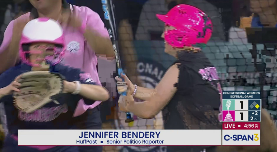HowardMortman's tweet image. How many reporters did you spot during last night's C-SPAN 3 coverage of the Congressional Women's Softball Game @CWSoftballGame (video provided by @MonSportsNet ) ?