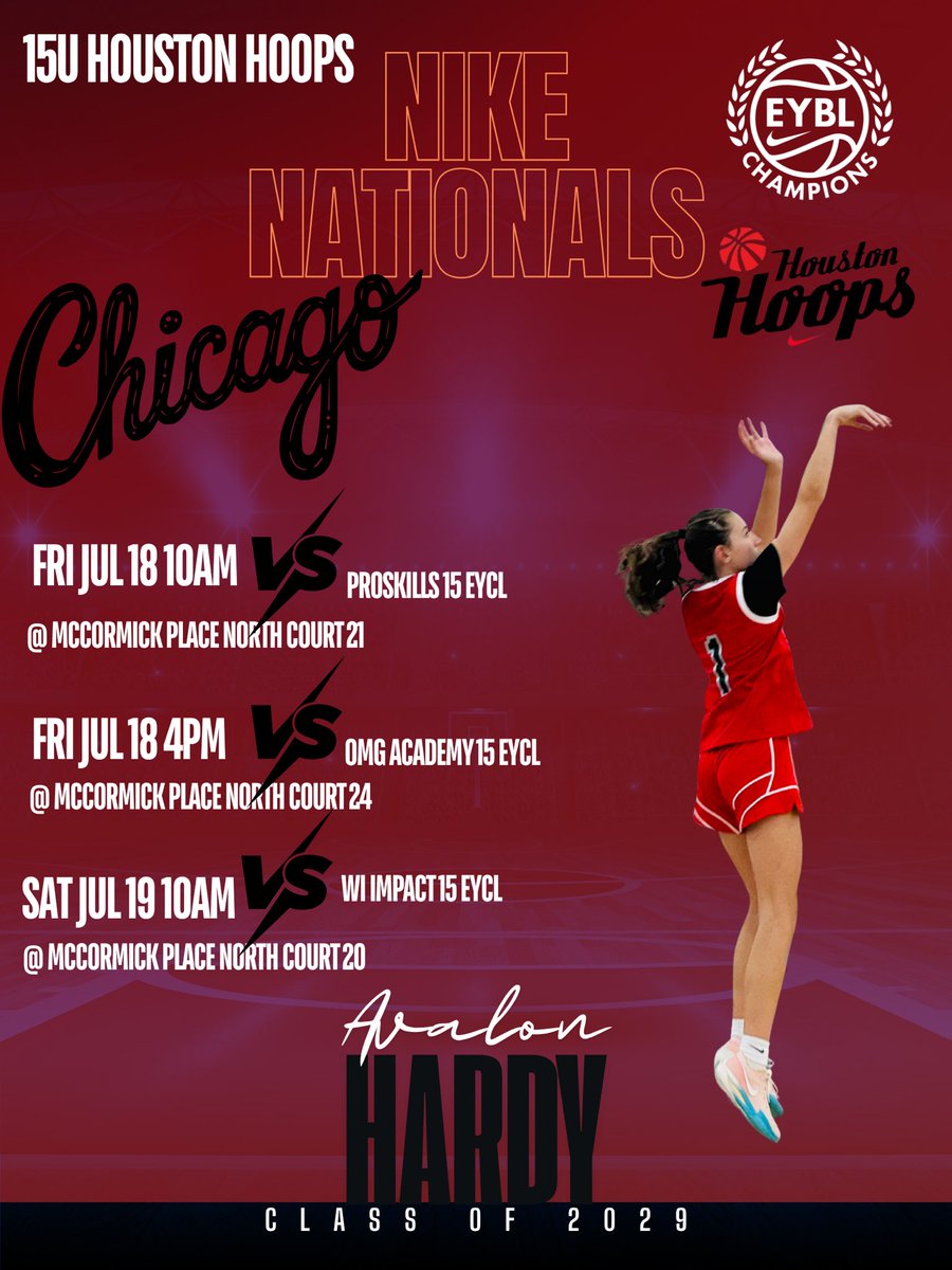 Avalon Hardy (@avalonhardy_) on Twitter photo Nike nationals in Chicago this week! 🏀
<a href="/HHoopsCTXGBB/">Lady Houston Hoops CenTx</a>
#niketournamentofchampions #niketoc #nikebasketball #nikegirlsbasketball #nikeeybl #nikeeycl #classof2029 #houstonhoops Nike nationals in Chicago this week! 🏀
<a href="/HHoopsCTXGBB/">Lady Houston Hoops CenTx</a>
#niketournamentofchampions #niketoc #nikebasketball #nikegirlsbasketball #nikeeybl #nikeeycl #classof2029 #houstonhoops