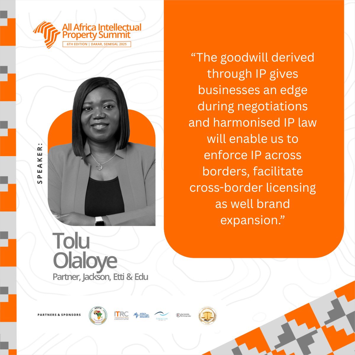 Intellectual property isn’t protection, it’s POWER 💪🏽.

Join the ongoing Pre-summit Dialogue! Tune In, Speak and be part of the IP revolution.

bit.ly/3TtD9OD