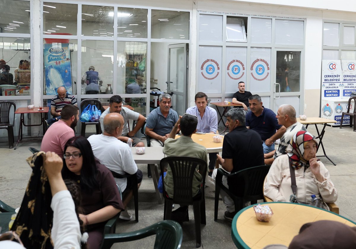 Çerkezköy Pazarcılar Yardımlaşma ve Dayanışma Derneği yönetimiyle bir araya gelerek pazar esnafımızın talep ve önerilerini dinledik.