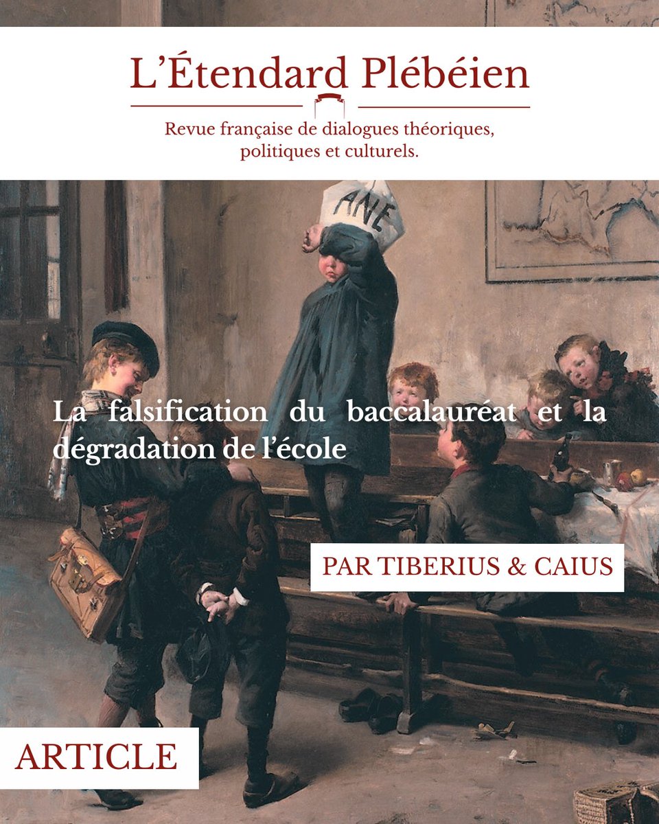 🔴 De quoi l'examen du Baccalauréat est-il le nom ? Que signifie ce taux de succès de près de 92 % en 2025 ? La réussite pour tous doit-elle se faire au prix du renoncement à l'excellence de chacun ? 

➡️ Deux professeurs de philosophie au lycée,  <a href="/AsinusAdLyram8/">Asinus</a> et